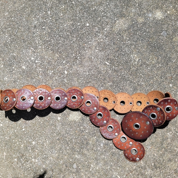 Y2k genuine leather boho/western belt - Picture 1 of 2